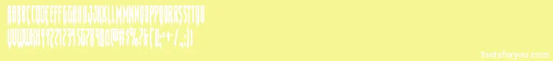 Шрифт Gotharcticacond – белые шрифты на жёлтом фоне