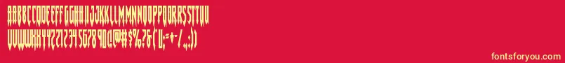 Czcionka Gotharcticacond – żółte czcionki na czerwonym tle