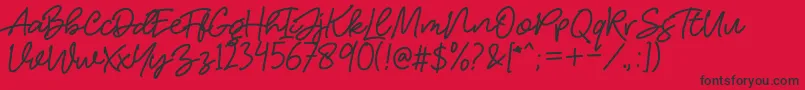 HelloStranger Font – Black Fonts on Red Background