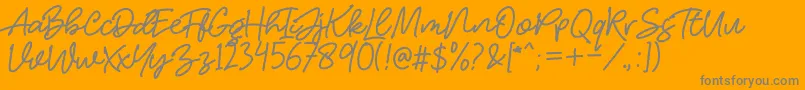 HelloStranger Font – Gray Fonts on Orange Background