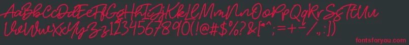 HelloStranger Font – Red Fonts on Black Background