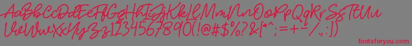 HelloStranger Font – Red Fonts on Gray Background