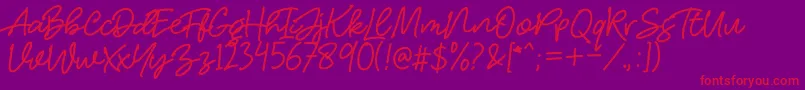 HelloStranger Font – Red Fonts on Purple Background