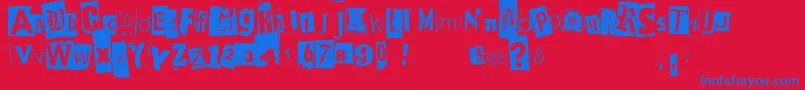 Blackcasper Font – Blue Fonts on Red Background