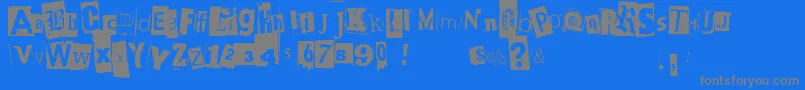 Weitere Informationen zur Blackcasper-Schriftart Blackcasper-Schriftart – Graue Schriften auf blauem Hintergrund