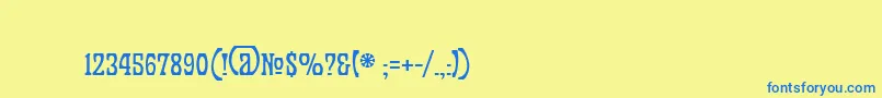 PalermoNouveau Font – Blue Fonts on Yellow Background