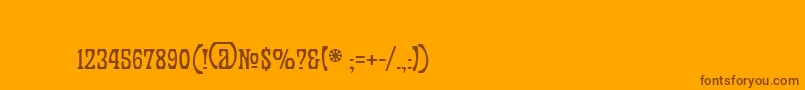 PalermoNouveau Font – Brown Fonts on Orange Background