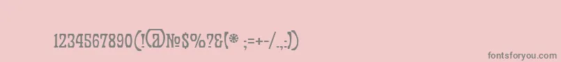 フォントPalermoNouveau – ピンクの背景に灰色の文字