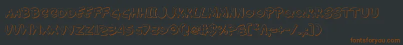 Wimp3D Font – Brown Fonts on Black Background