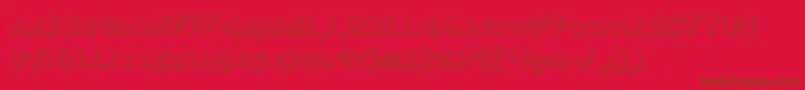 Wimp3D Font – Brown Fonts on Red Background