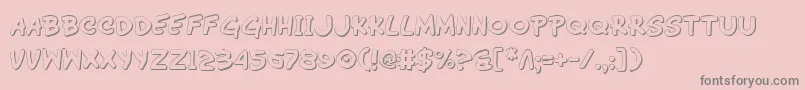 Wimp3D Font – Gray Fonts on Pink Background