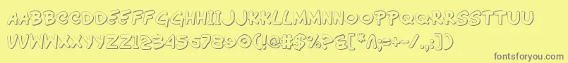More about Wimp3D Font Wimp3D Font – Gray Fonts on Yellow Background