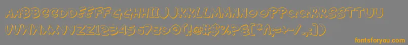 Wimp3D Font – Orange Fonts on Gray Background
