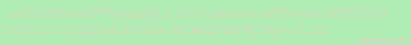 Wimp3D Font – Pink Fonts on Green Background