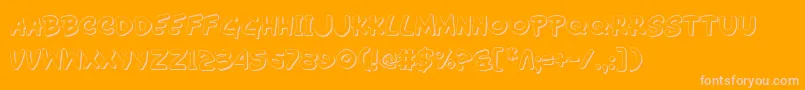 Wimp3D Font – Pink Fonts on Orange Background