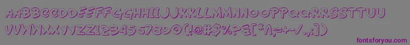 Wimp3D Font – Purple Fonts on Gray Background