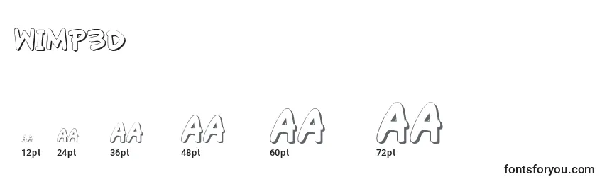 Größen der Schriftart Wimp3D