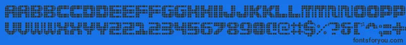フォントWi5medGrid – 黒い文字の青い背景