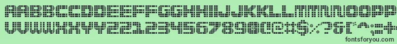 Шрифт Wi5medGrid – чёрные шрифты на зелёном фоне