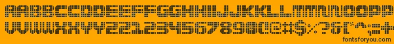 Wi5medGrid Font – Black Fonts on Orange Background