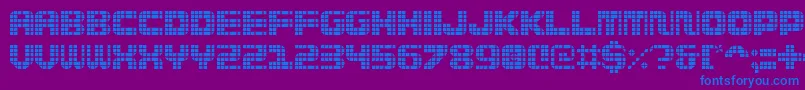 Шрифт Wi5medGrid – синие шрифты на фиолетовом фоне