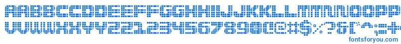 Шрифт Wi5medGrid – синие шрифты на белом фоне