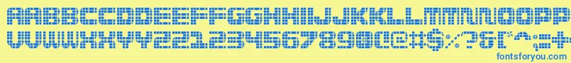 Шрифт Wi5medGrid – синие шрифты на жёлтом фоне