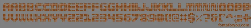 Wi5medGrid Font – Brown Fonts on Gray Background