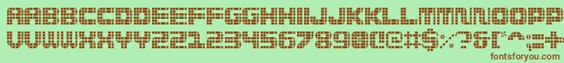 Шрифт Wi5medGrid – коричневые шрифты на зелёном фоне