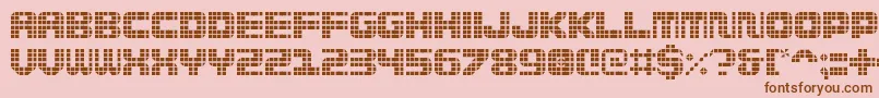 Wi5medGrid Font – Brown Fonts on Pink Background