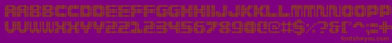 Wi5medGrid Font – Brown Fonts on Purple Background