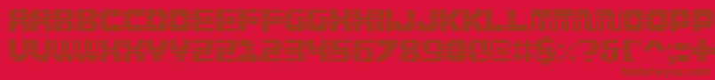 Czcionka Wi5medGrid – brązowe czcionki na czerwonym tle