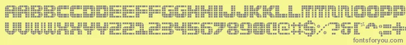 Wi5medGrid Font – Gray Fonts on Yellow Background