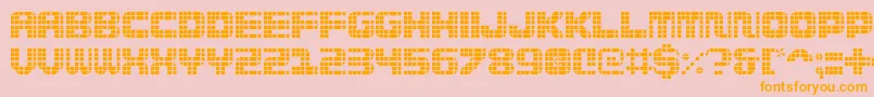 Wi5medGrid-fontti – oranssit fontit vaaleanpunaisella taustalla
