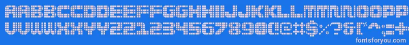 フォントWi5medGrid – ピンクの文字、青い背景