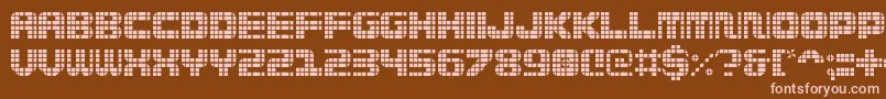 フォントWi5medGrid – 茶色の背景にピンクのフォント