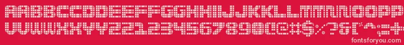 Wi5medGrid-Schriftart – Rosa Schriften auf rotem Hintergrund