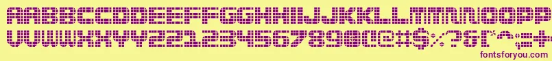 Wi5medGrid Font – Purple Fonts on Yellow Background