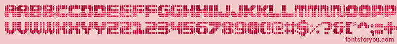 Wi5medGrid Font – Red Fonts on Pink Background