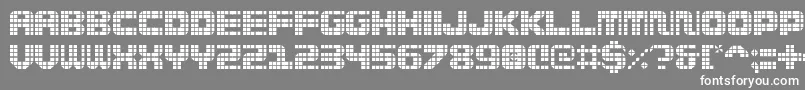 Шрифт Wi5medGrid – белые шрифты на сером фоне