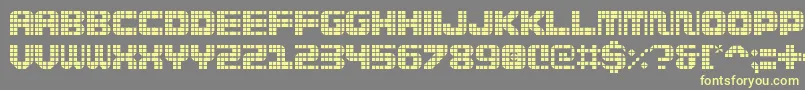 Шрифт Wi5medGrid – жёлтые шрифты на сером фоне
