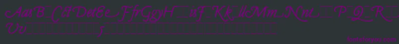Czcionka ClaudeSansItalicAltsLetPlain.1.0 – fioletowe czcionki na czarnym tle