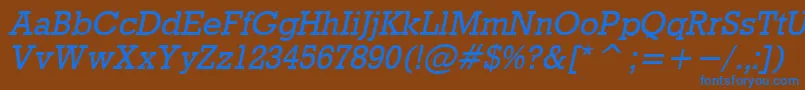RdoO Font – Blue Fonts on Brown Background