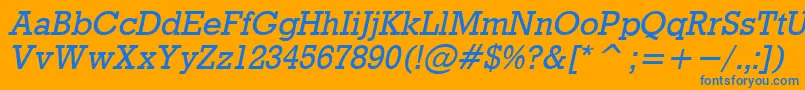 RdoO Font – Blue Fonts on Orange Background