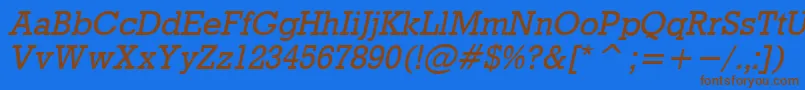 RdoO Font – Brown Fonts on Blue Background