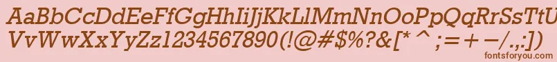 RdoO Font – Brown Fonts on Pink Background
