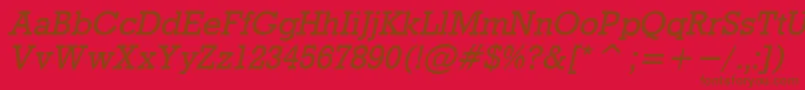 RdoO Font – Brown Fonts on Red Background
