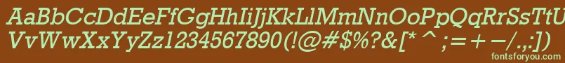 RdoO Font – Green Fonts on Brown Background