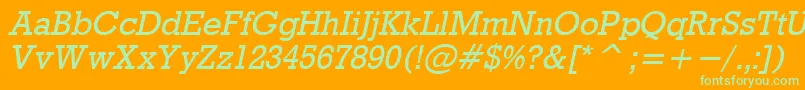 RdoO Font – Green Fonts on Orange Background