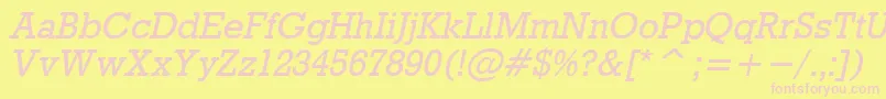 RdoO Font – Pink Fonts on Yellow Background